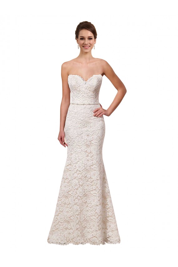 Ivoire Fourreau Dentelle Robes de mariée Pas Chère
