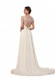 Ivoire Fourreau Mousseline Robes de mariée Pas Chère