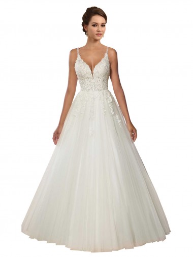 Ivoire Princesse Bretelles spaghetti Tulle Dentelle Boho Robes de mariée Pas Chre