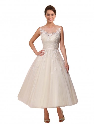 Ivoire Princesse Illusion Tulle Dentelle Robes de mariée Pas Chre