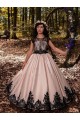 Ivoire Princesse Satiné Dentelle Longue Robes de demoiselle d'honneur - fillette Pas Chère