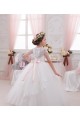 Ivoire Princesse Tulle Dentelle Longue Robes de demoiselle d'honneur - fillette Pas Chère