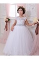 Ivoire Princesse Tulle Dentelle Longue Robes de demoiselle d'honneur - fillette Pas Chère