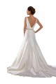 Ivoire Sirène Bateau Satiné Robes de mariée Pas Chère