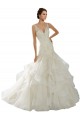 Ivoire Sirène Col V Tulle Robes de mariée Pas Chère