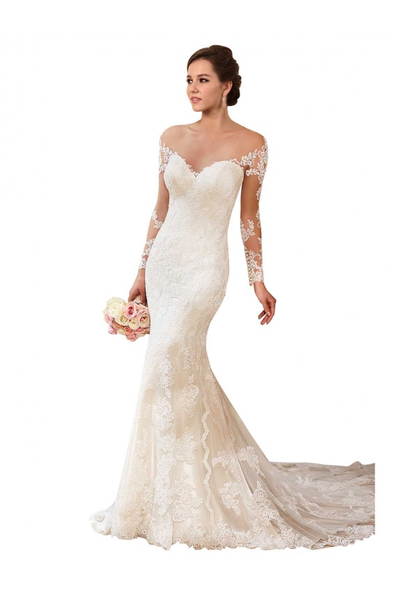 Ivoire Sirène Dentelle Robes de mariée Pas Chère