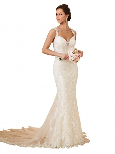 Ivoire Sirène Dentelle Robes de mariée Pas Chre