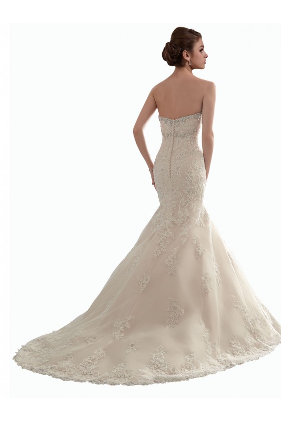 Ivoire Sirène Tulle Dentelle Classique Robes de mariée Pas Chère