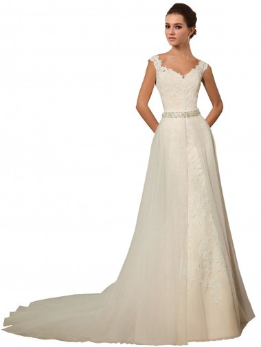 Ivoire Sirène Tulle Dentelle Robes de mariée Pas Chre