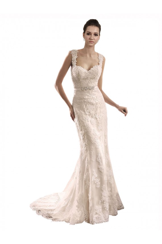 Ivoire Sirène Tulle Dentelle Robes de mariée Pas Chère