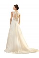 Ivoire Trapèze Col V Tulle Robes de mariée Pas Chère