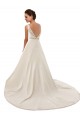 Ivoire Trapèze Illusion Dentelle Robes de mariée Pas Chère