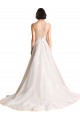 Ivoire Trapèze Illusion Tulle Robes de mariée Pas Chère