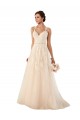 Ivoire Trapèze Tulle Dentelle Robes de mariée Pas Chère