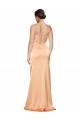 Light Copper Fourreau Satiné Stretch Longue Formelles Robes demoiselle d'honneur / Robes de soirée / Robes de bal Pas Chère
