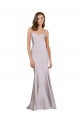 Lilas arctique Sirène Sans bretelle Crêpe Stretch Longue Robes demoiselle d'honneur / Robes de bal Pas Chère