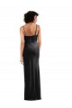 Noir Colonne Velours Stretch Longue Formelles Robes demoiselle d'honneur / Robes de soirée / Robes de bal Pas Chère
