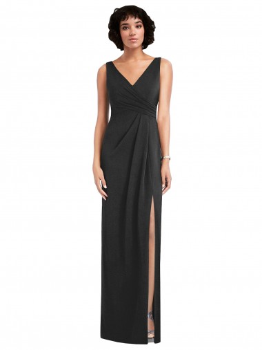 Noir Fourreau Col V Spandex Longue Formelles Robes demoiselle d'honneur / Robes de soirée / Robes de bal Pas Chre