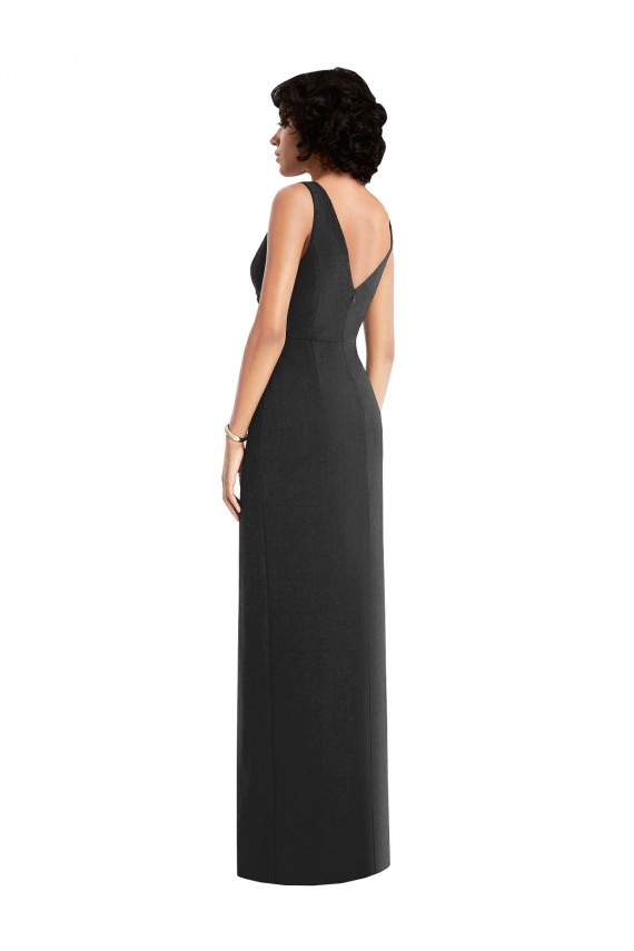 Noir Fourreau Col V Spandex Longue Formelles Robes demoiselle d'honneur / Robes de soirée / Robes de bal Pas Chère