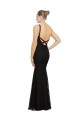 Noir Fourreau Col bijou Dentelle Longue Robes demoiselle d'honneur Pas Chère
