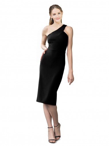 Noir Fourreau Crêpe Stretch Courte Robes demoiselle d'honneur / Robes de soirée / Robes de cocktail Pas Chre