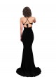 Noir Sirène Col V Spandex Longue Formelles Robes demoiselle d'honneur / Robes de soirée / Robes de bal Pas Chère