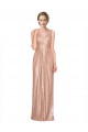 Or rose Fourreau Col V Paillette Longue Formelles Robes demoiselle d'honneur / Robes de soirée / Robes de bal Pas Chère