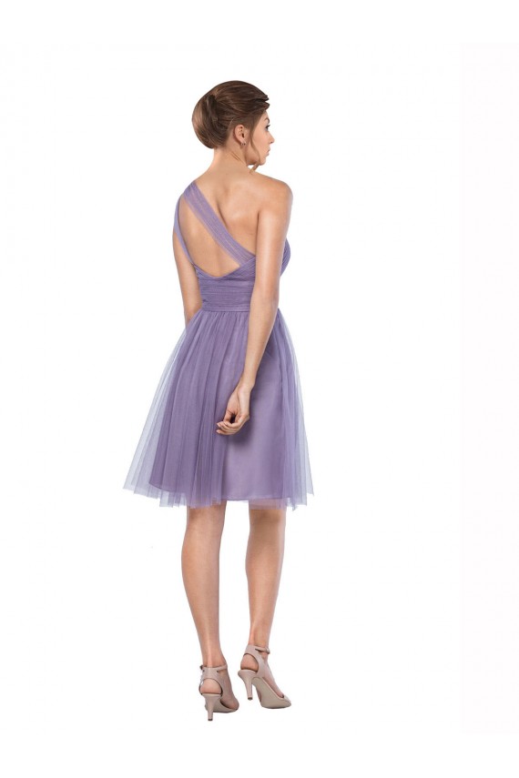 Pastèque Trapèze Tulle Longue Robes demoiselle d'honneur Pas Chère