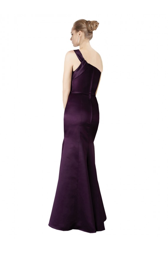 Pourpre Sirène Satiné Longue Robes demoiselle d'honneur / Robes de bal Pas Chère