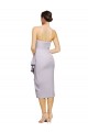 Lilas arctique Fourreau Sans bretelle midi Crêpe Stretch Courte Asymétrique Robes demoiselle d'honneur / Robes de soirée / Robes de cocktail Pas Chère