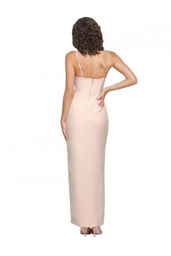 Fourreau Sans bretelle Crêpe Stretch Longue Robes demoiselle d'honneur / Robes de bal Pas Chère