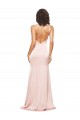 Rose Fourreau Satiné Soyeux Longue Formelles Robes demoiselle d'honneur / Robes de soirée / Robes de bal Pas Chère
