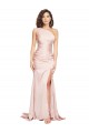 Rose Fourreau Satiné Soyeux Longue Formelles Robes demoiselle d'honneur / Robes de soirée / Robes de bal Pas Chère