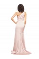 Rose Fourreau Satiné Soyeux Longue Formelles Robes demoiselle d'honneur / Robes de soirée / Robes de bal Pas Chère
