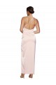 Rose Trapèze Satiné Soyeux Longue Robes demoiselle d'honneur / Robes de bal Pas Chère
