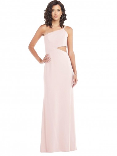 Rose Trompette Crêpe Stretch Longue Formelles Robes demoiselle d'honneur / Robes de soirée / Robes de bal Pas Chre