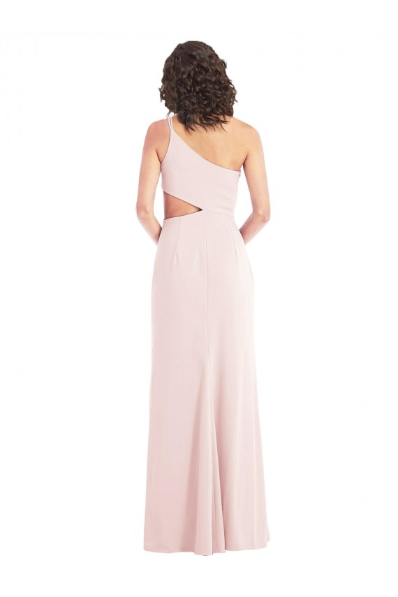 Rose Trompette Crêpe Stretch Longue Formelles Robes demoiselle d'honneur / Robes de soirée / Robes de bal Pas Chère