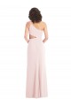 Rose Trompette Crêpe Stretch Longue Formelles Robes demoiselle d'honneur / Robes de soirée / Robes de bal Pas Chère