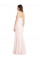 Rose Trompette Sans bretelle Crêpe Stretch Longue Robes demoiselle d'honneur / Robes de bal Pas Chère