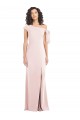 Rose Trompette Épaule Dénudée Crêpe Stretch Longue Formelles Robes demoiselle d'honneur / Robes de soirée / Robes de bal Pas Chère