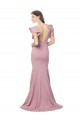 Rose poussiéreux Sirène Col rond Balayage train Crêpe Stretch Longue Formelles Robes demoiselle d'honneur / Robes de soirée / Robes de bal Pas Chère