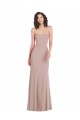 Rose poussiéreux Sirène Sans bretelle Crêpe Stretch Longue Formelles Robes demoiselle d'honneur / Robes de soirée / Robes de bal Pas Chère
