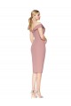 Rose poussiéreux Sirène Épaule Dénudée Crêpe Stretch Courte Robes demoiselle d'honneur / Robes de soirée / Robes de cocktail Pas Chère
