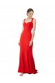 Rouge Sirène Col Haut Crêpe Stretch Longue Formelles Robes demoiselle d'honneur / Robes de soirée / Robes de bal Pas Chère