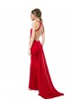 Rouge Sirène Licou Col Haut Crêpe Stretch Longue Formelles Robes demoiselle d'honneur / Robes de soirée / Robes de bal Pas Chère