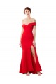 Rouge Sirène Épaule Dénudée Crêpe Stretch Longue Formelles Robes demoiselle d'honneur / Robes de soirée / Robes de bal Pas Chère
