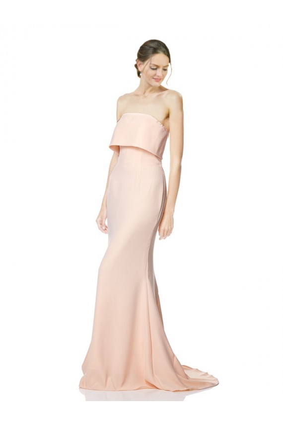 Sirène Sans bretelle Col Haut Crêpe Stretch Longue Formelles Robes demoiselle d'honneur / Robes de soirée / Robes de bal Pas Chère