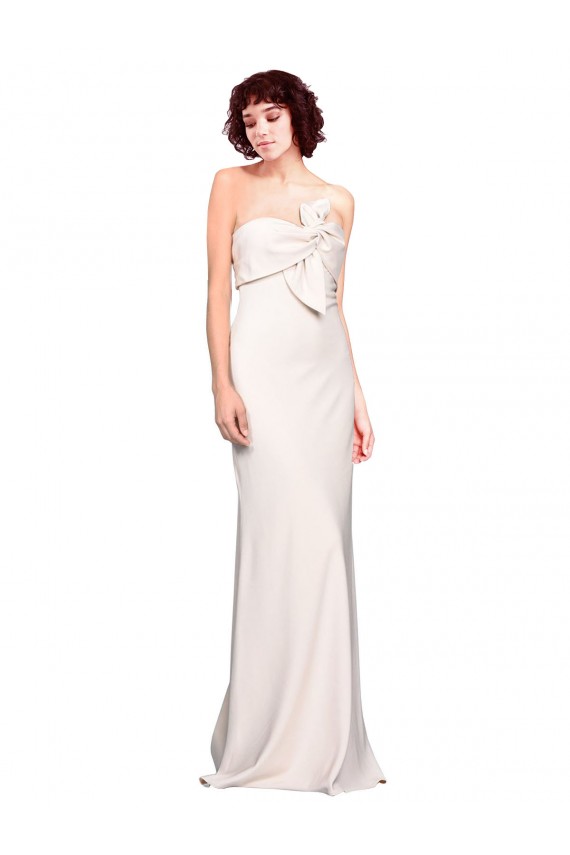 Sirène Sans bretelle Crêpe Stretch Longue Robes demoiselle d'honneur / Robes de bal Pas Chère