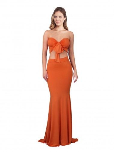 Sirène Sans bretelle Spandex Longue Formelles Robes demoiselle d'honneur / Robes de soirée / Robes de bal Pas Chre