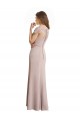 Sirène Scoop Col Haut Mousseline Dentelle Longue Robes demoiselle d'honneur Pas Chère